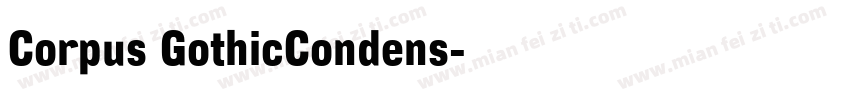 Corpus GothicCondens字体转换